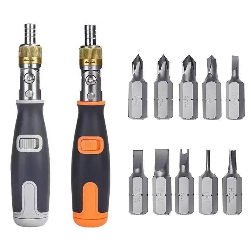 10-in-1 Multi-Angle Portable Ratchet Screwdriver Set - SnaggIt