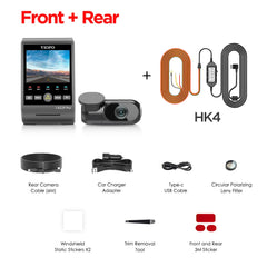4K Ultra HD Triple Channel Dash Cam | Dual Sony STARVIS 2 Night Vision & GPS