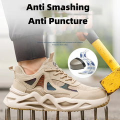 Lightweight Safety Shoes – Men Steel Toe Work by Snagg A Shoes