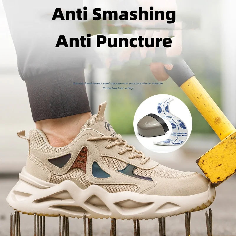 Lightweight Safety Shoes – Men Steel Toe Work by Snagg A Shoes