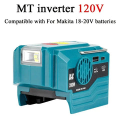 120V Portable Power Inverter & LED Floodlight | Multi Platform Mobile Power Station