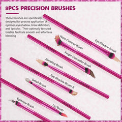 12 Piece Makeup Brush Set – Leopard Pink Professional Beauty Kit