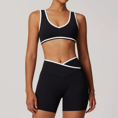 Women's 2-Piece Yoga Workout Set | High Waist Leggings & Sports Bra Gym Tracksuit Athletic Wear