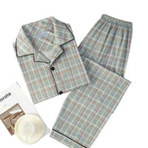 Plus Size Men's Plaid Pajama Set | Cardigan Button-Down Top & Pants Winter Sleepwear Loungewear