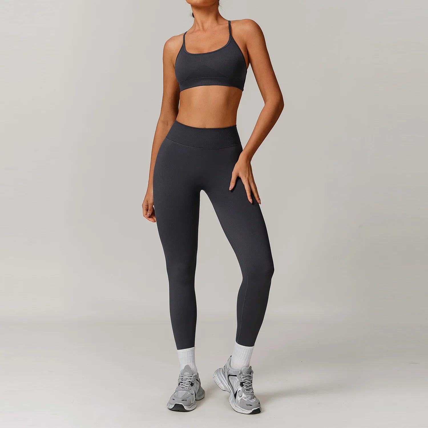 Women's 2/3-Piece Seamless Yoga Tracksuit | Gym Sports Bra & Leggings Fitness Set Sportswear