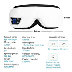 Smart Portable Airbag Eye Massager – Bluetooth Music Eye Relaxation Mask