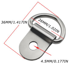 D-Shaped Anchor Rings & Hooks | Iron Cargo Tie Suspension Rings for Truck Trailer RV Ship 1–50pcs