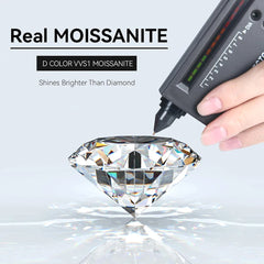 Emerald Moissanite Earrings by Snagg An Earring