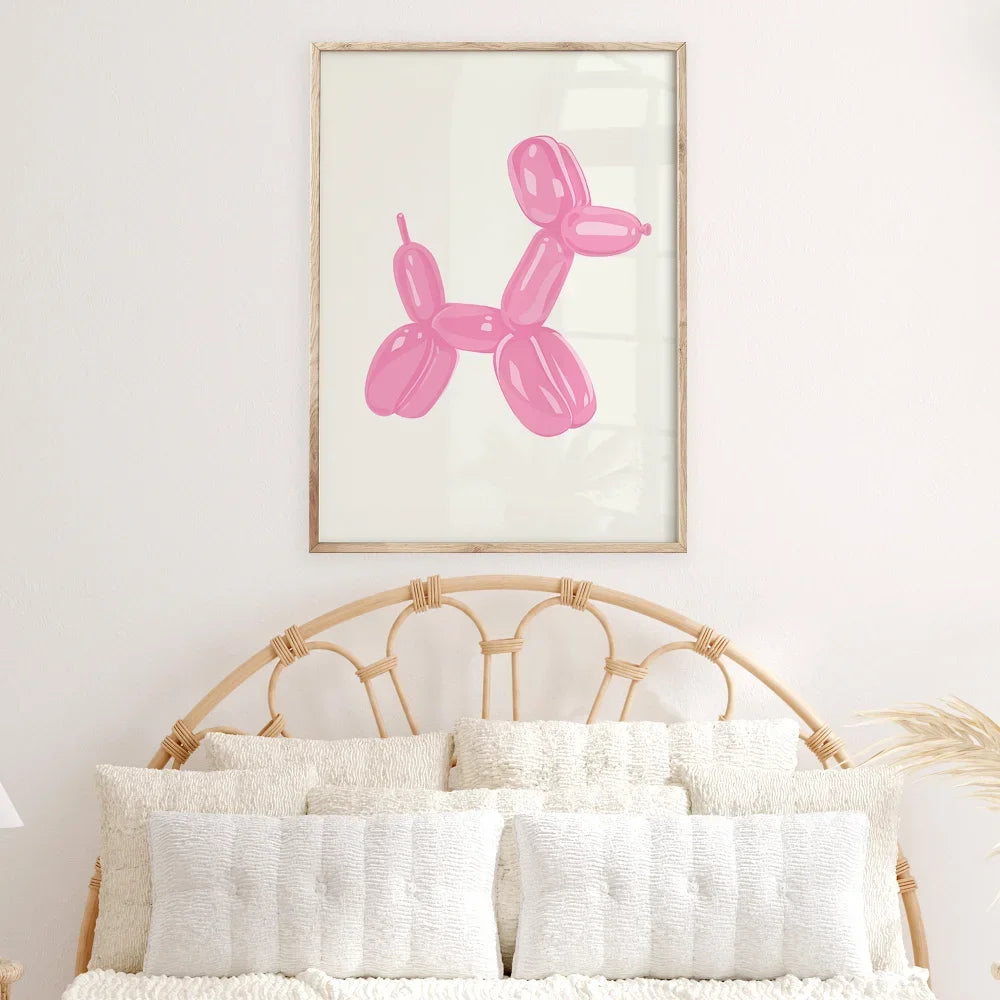 Modern Preppy Balloon Dog Canvas Print by Snagg A Print