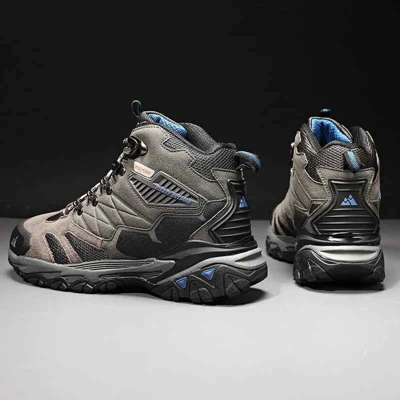 Men's Leather Trekking Boots – High-Top Mountain Hiking Boots, 4 Colours