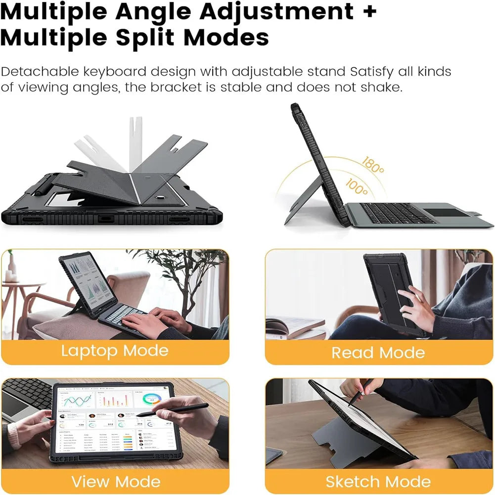 Magic Keyboard For Samsung Galaxy Tab S10 FE+ Case by Snagg A Wireless Keyboard