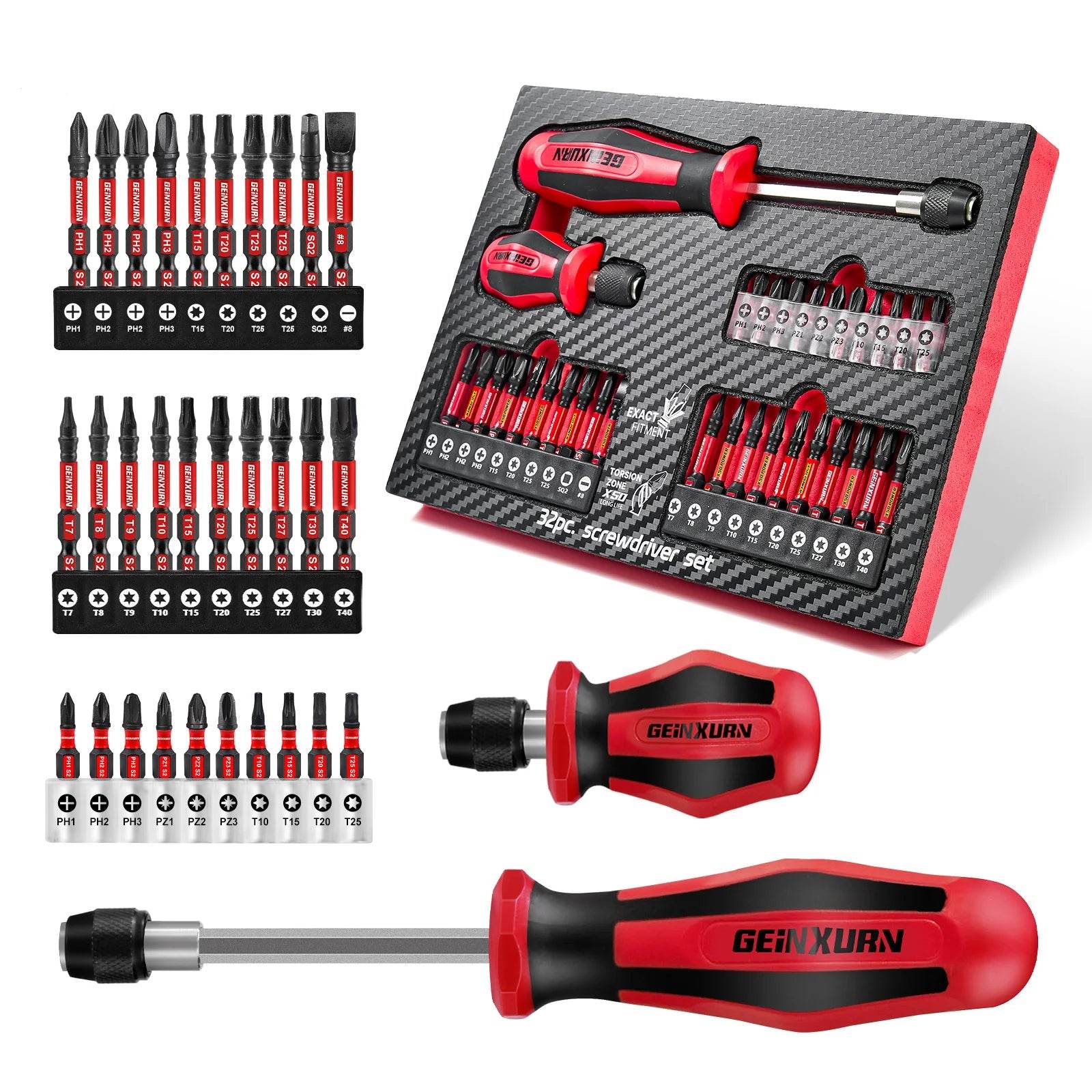 32-Piece Magnetic Screwdriver Set - SnaggIt