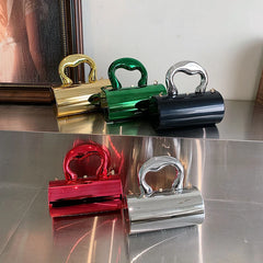 Golden Cylinder Acrylic Evening Clutch by Snagg It Purses