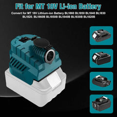 Industrial 240W Step Down Converter | 12V DC Vehicle Refrigerator Power Supply & USB Hub Compatible With Makita 18V Battery