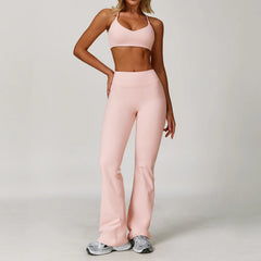 Women's 2/3-Piece Long Sleeve Yoga Suit | Sports Bra Running Workout Gym Tracksuit Athletic Wear