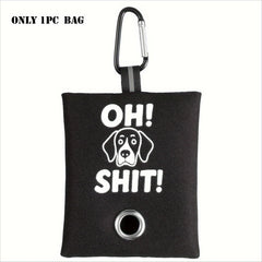 Funny "OH SH*T" Pet Waste Bag Holder | Durable Oxford Fabric Leash Dispenser