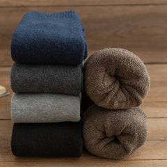 Men’s Winter Compression Knee High Socks, Thick Thermal Support (3 Pairs)