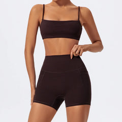 Women's Long Sleeve Workout Suit | Quick-Dry Gym Bra & Short Tracksuit Running Yoga Clothes Set