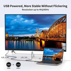 90-Degree HDMI to USB-C Cable 4K@60Hz 2.5M – Touch Monitor Support for Xreal, Xbox, PS5 & Laptop