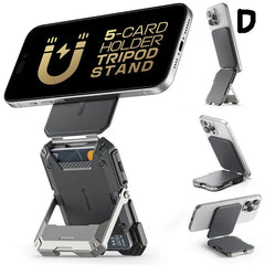 MagSafe Compatible Magnetic Tripod Phone Stand with Card Holder by Snagg A MagSafe Wallet