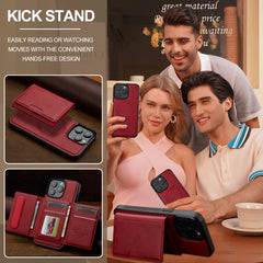 2 in 1 Detachable Magnetic Leather Case – for iPhone 15 Series - Phone Cases & Covers