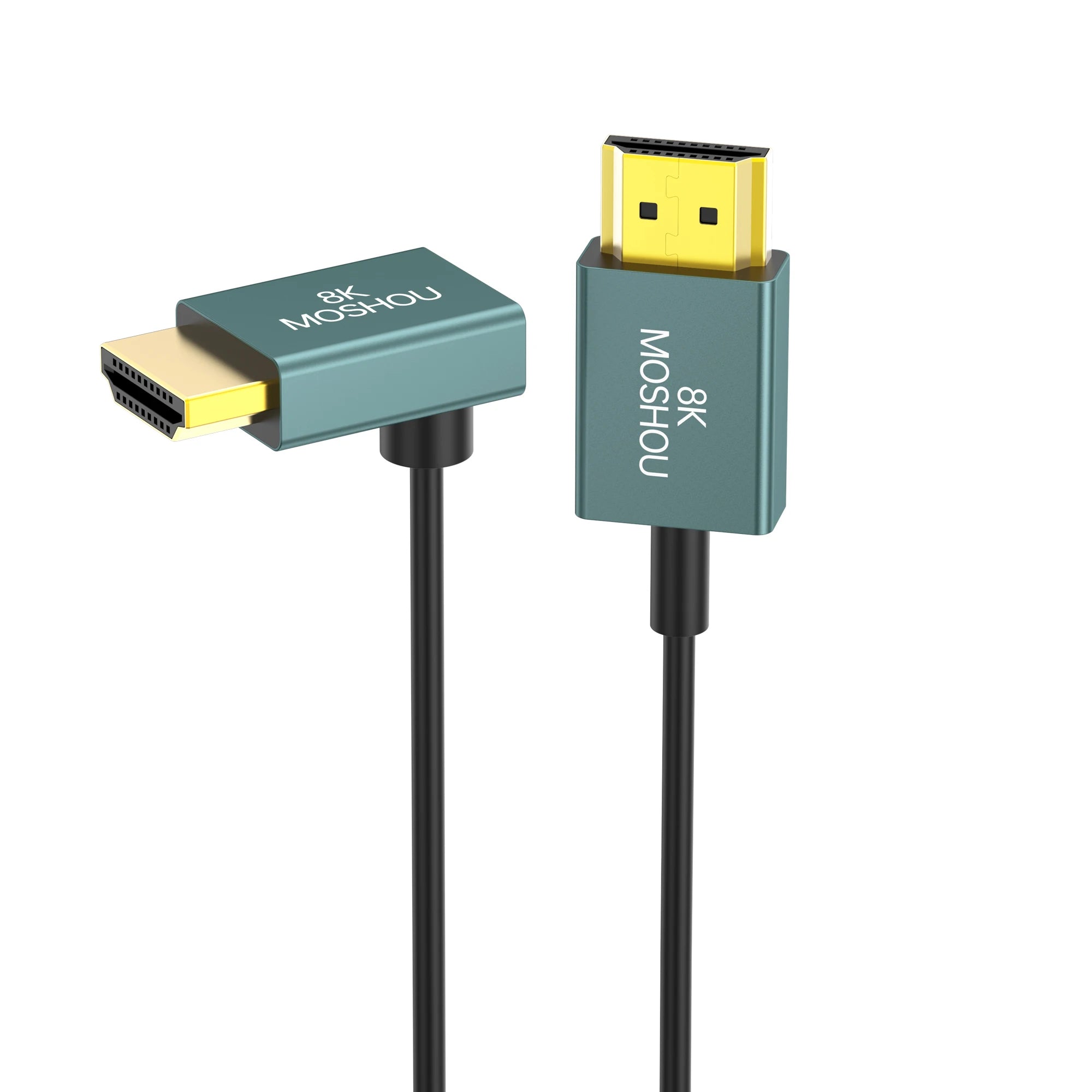 Ultra Thin 90-Degree HDMI 2.1 Cable 8K@60Hz / 4K@120Hz – Flexible Slim 2.4mm Cord for TV, HDTV & PS5