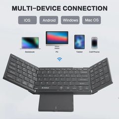 Full Size RGB Backlit Folding Keyboard | Integrated Touchpad & Numeric Keypad