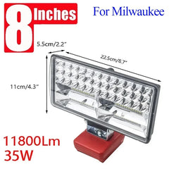 High Intensity LED Work Light & Power Station - 6000K Portable Spotlight for 18V Battery Platforms