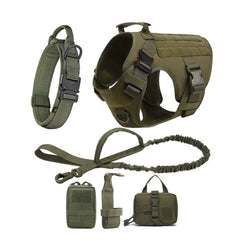 Tactical Dog Harness with MOLLE Pouches – Training Vest for Medium & Large Dogs, German Shepherd