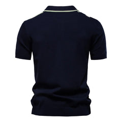 Men's Striped Mesh Polo | High-Performance Breathable Summer Essential