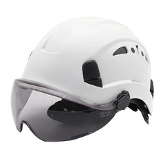Vented construction safety helmet with built-in visor – image 41