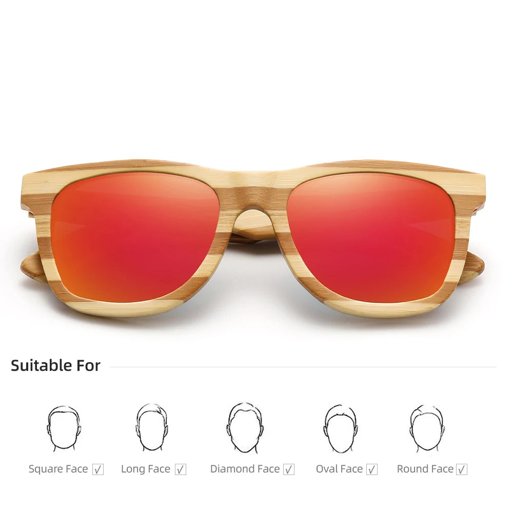 Natural Zebra Bamboo Wooden Sunglasses by Snagg It Sunglasses