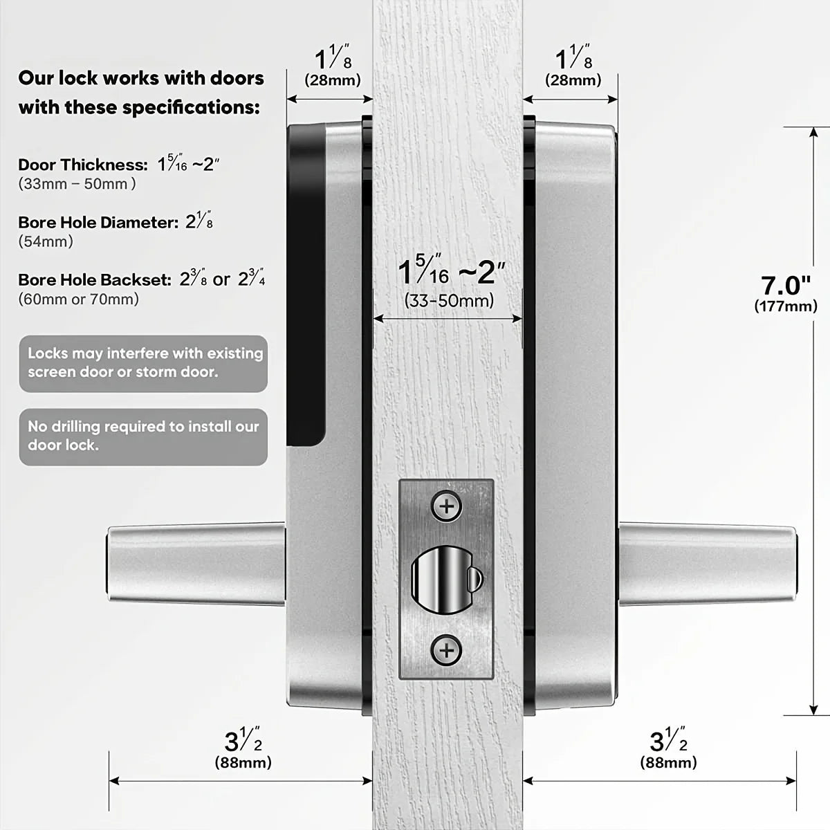 Smart Fingerprint Door Lock – WiFi Keyless Entry with Touchscreen by Snagg A Smart Door Lock