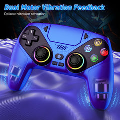 RH 5188 RGB Wireless Controller - Dual Vibration & Macro Function for PS5 & PC