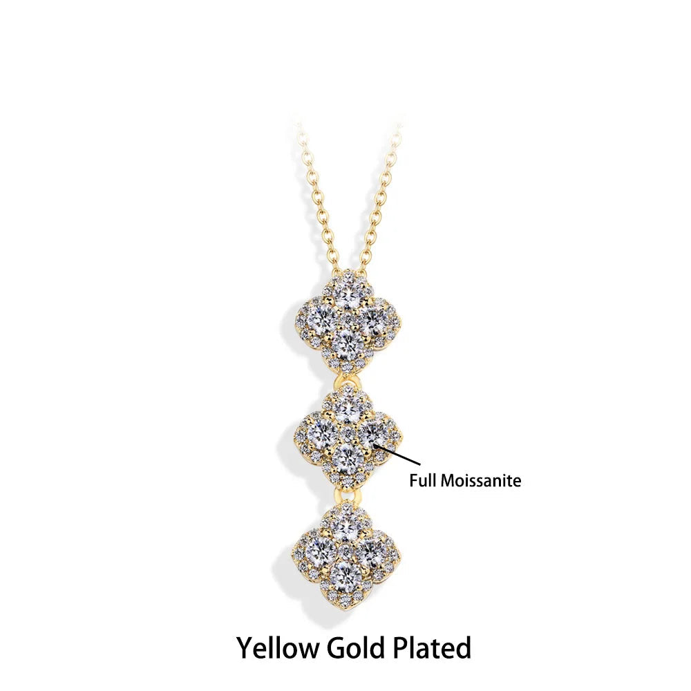 Full Solid 925 Sterling Silver Moissanite Pendant Necklace by Snagg A Necklace