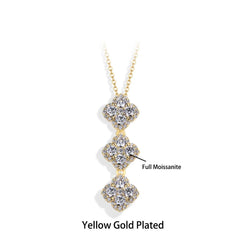 Full Solid 925 Sterling Silver Moissanite Pendant Necklace by Snagg A Necklace