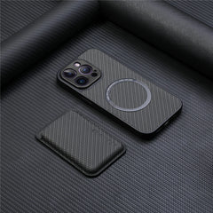 Carbon Fiber Style PU Leather MagSafe Case for iPhone 17 Air / Series (LM2) by Snagg A Phone Case