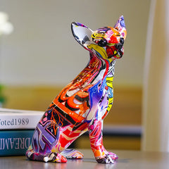 Graffiti Chihuahua Resin Sculpture by Snagg A Sculpture