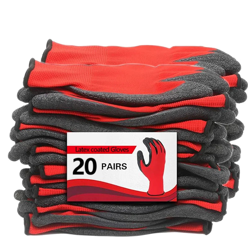 30 Pair Pleated Latex Coated Gloves by Snagg A Gloves