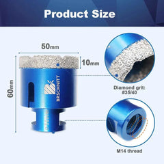 Vacuum Brazed Diamond Core Drill Bit & Heavy Duty Hole Saw for Granite, Porcelain, and Ceramic