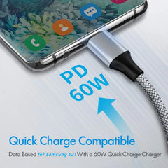 Long Type-C to Type-C Fast Charging Cable – 3m / 5m / 8m by Snagg A Charging Cable