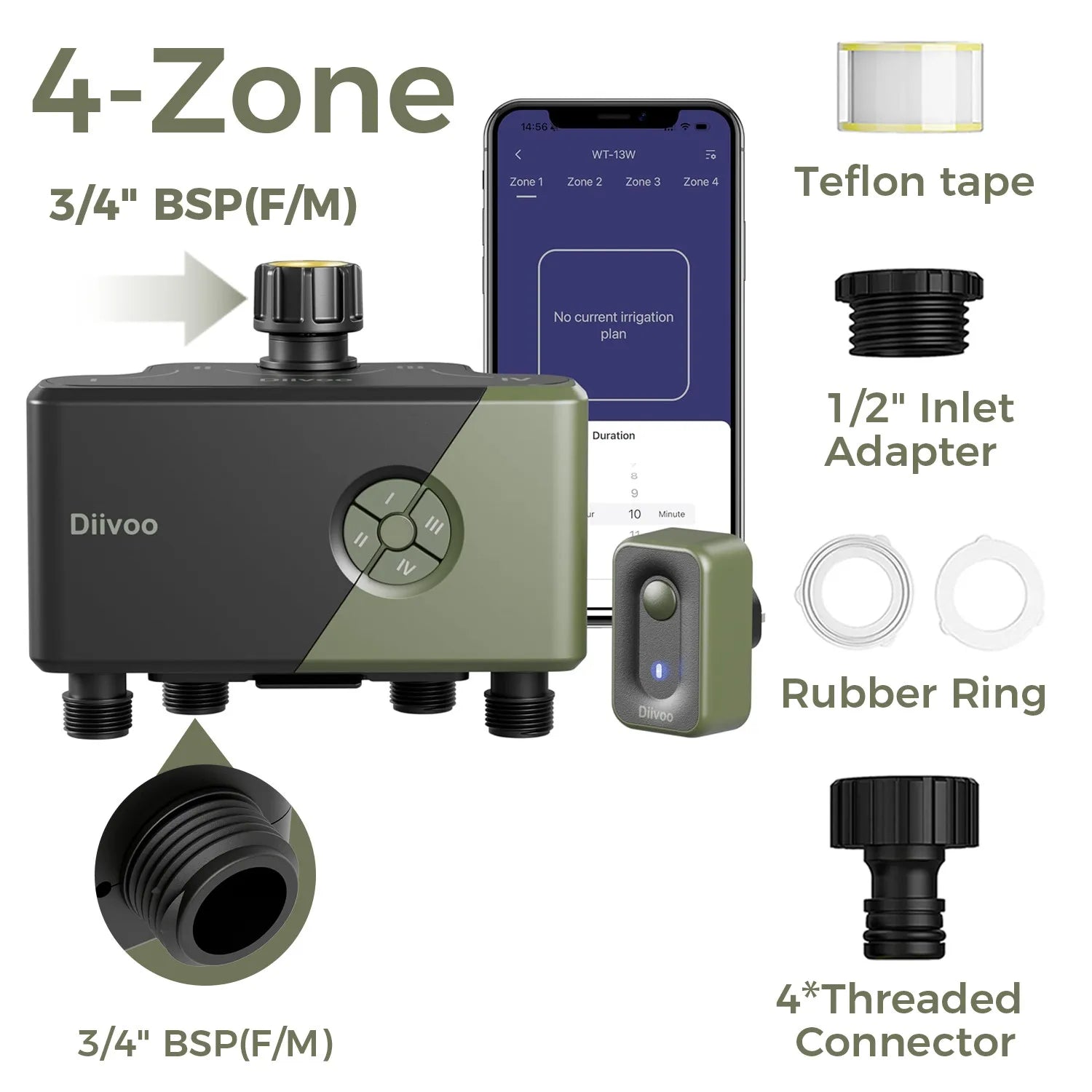 Smart 4 Zone WiFi Water Timer by Snagg A Water Timer