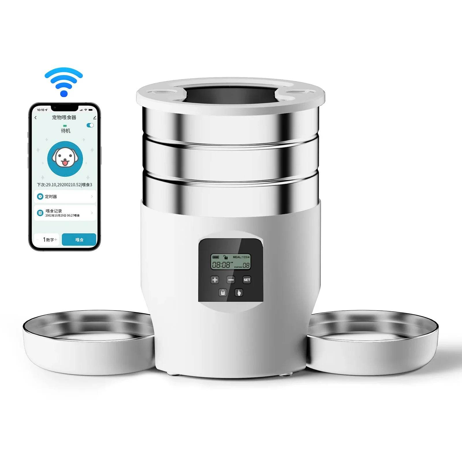 4.5L Automatic Cat Feeder with WiFi & Button Control - SnaggIt