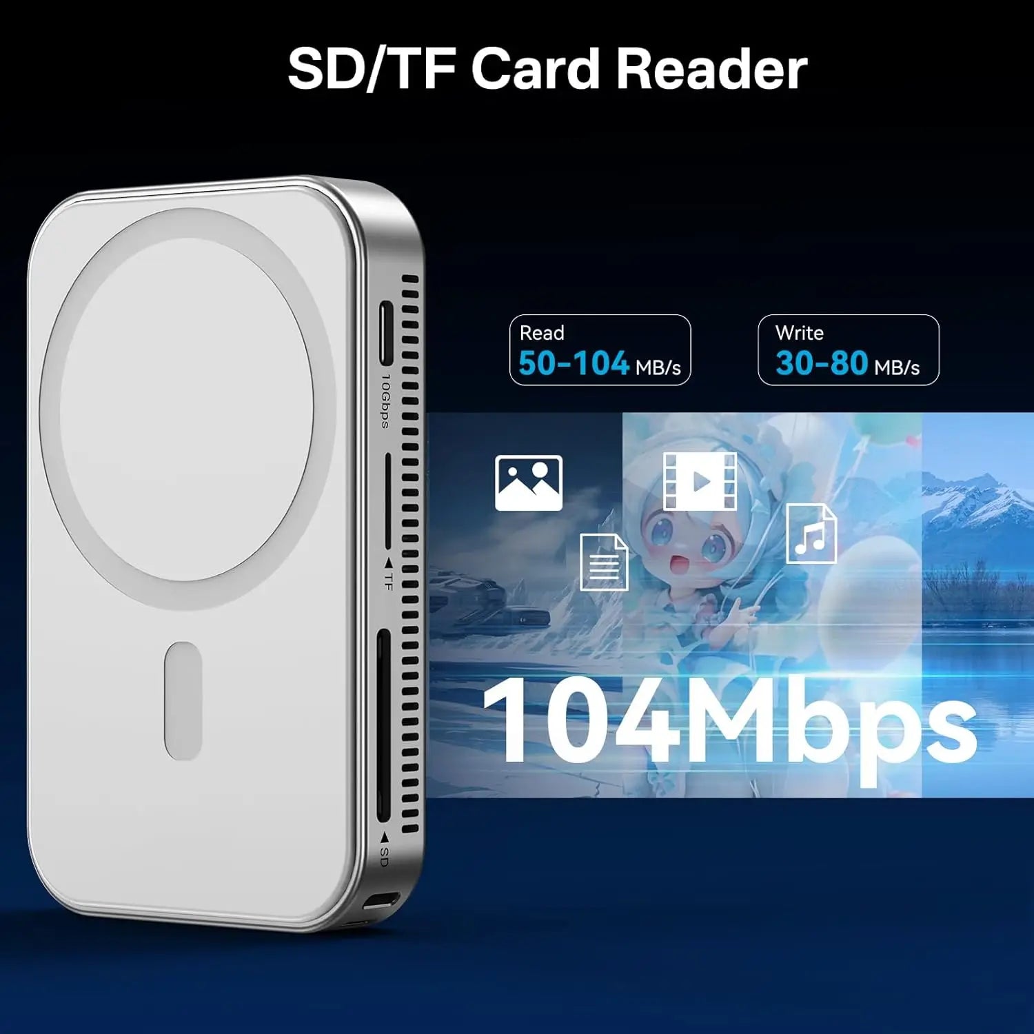 Magnetic M.2 NVMe SSD Enclosure Dock for iPhone 15/16 by Snagg An SSD Enclosure Dock