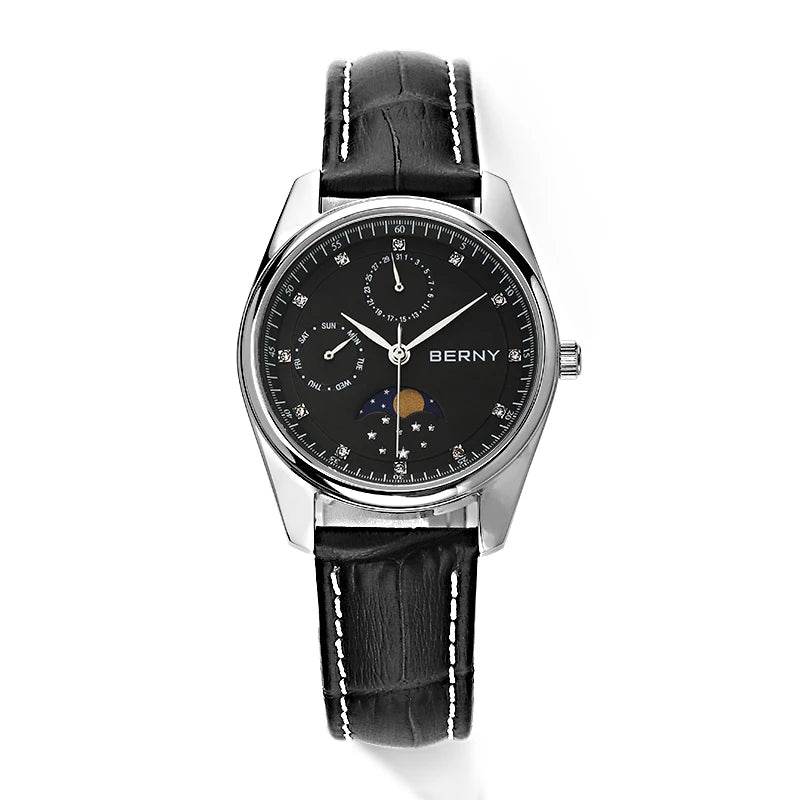 BERNY Women’s Moon Phase Quartz Watch - SnaggIt