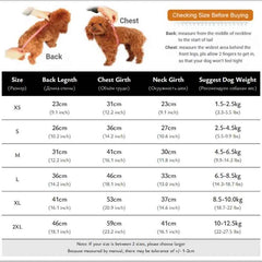 Fleece Dog Jumpsuit with Closed Belly – Warm Winter Overalls for Small Dogs (Cuttable Panel)