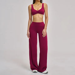 Women's 2/3-Piece Long Sleeve Yoga Suit | Sports Bra Running Workout Gym Tracksuit Clothing