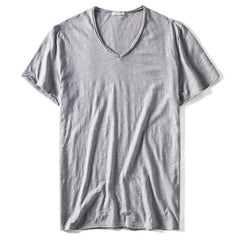 Combed Cotton V-Neck Tee | Essential Summer Fitness & Daily Top