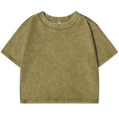 Solid Color Slim Washed T-Shirt