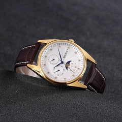 BERNY Men’s Moon Phase Quartz Watch - SnaggIt
